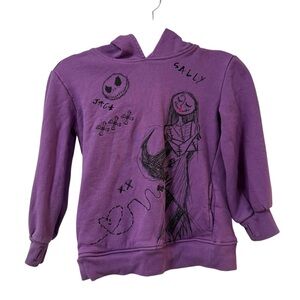 Disney Nightmare Before Christmas Sally purple hoodie youth MEDIUM pockets